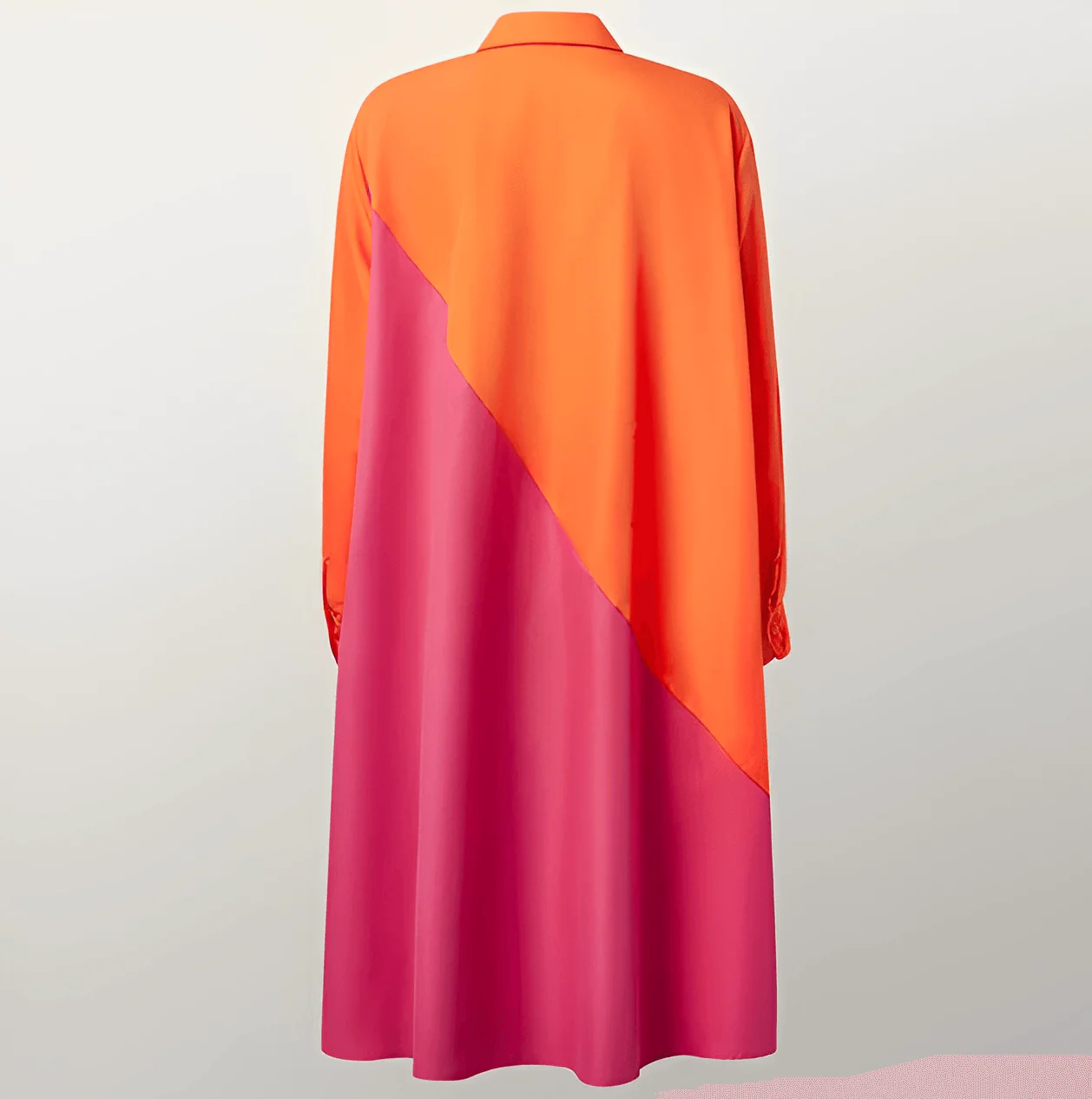 Modernes hemdblusenkleid mit umlegekragen & dreiviertelärmel - Image 4