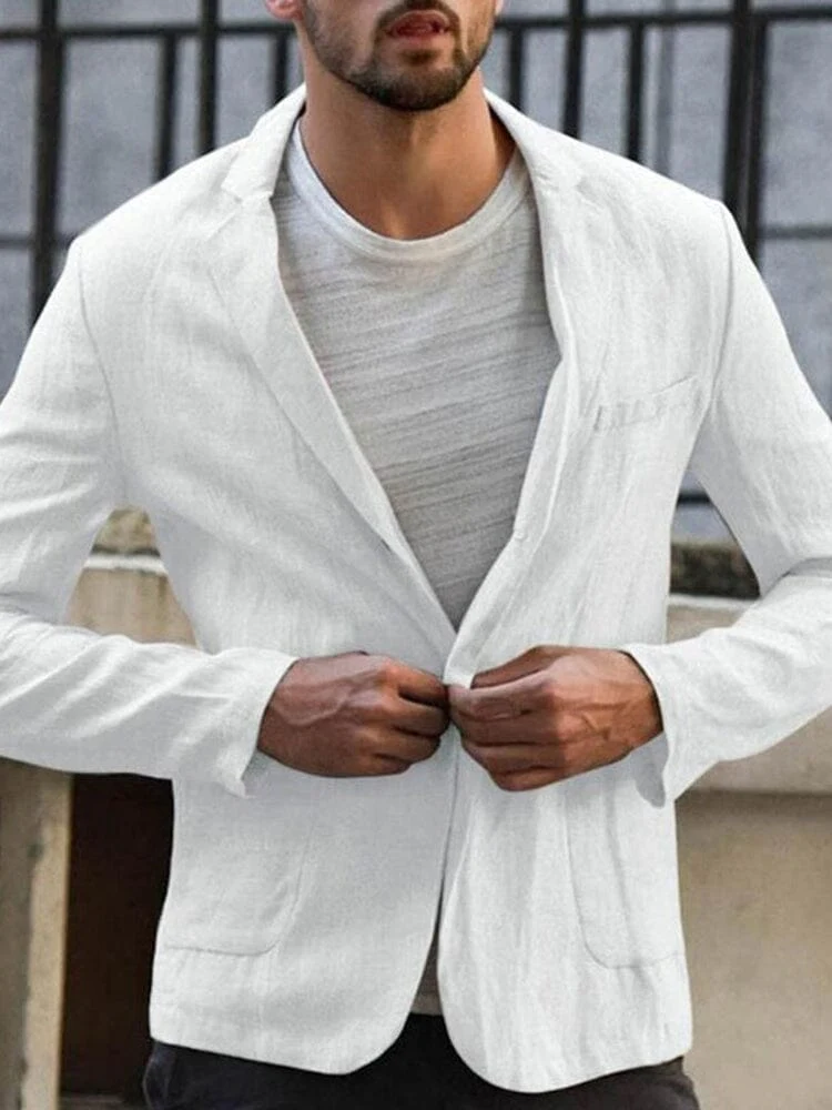 Modernes leinen-blazer für den trendbewussten mann - Image 2