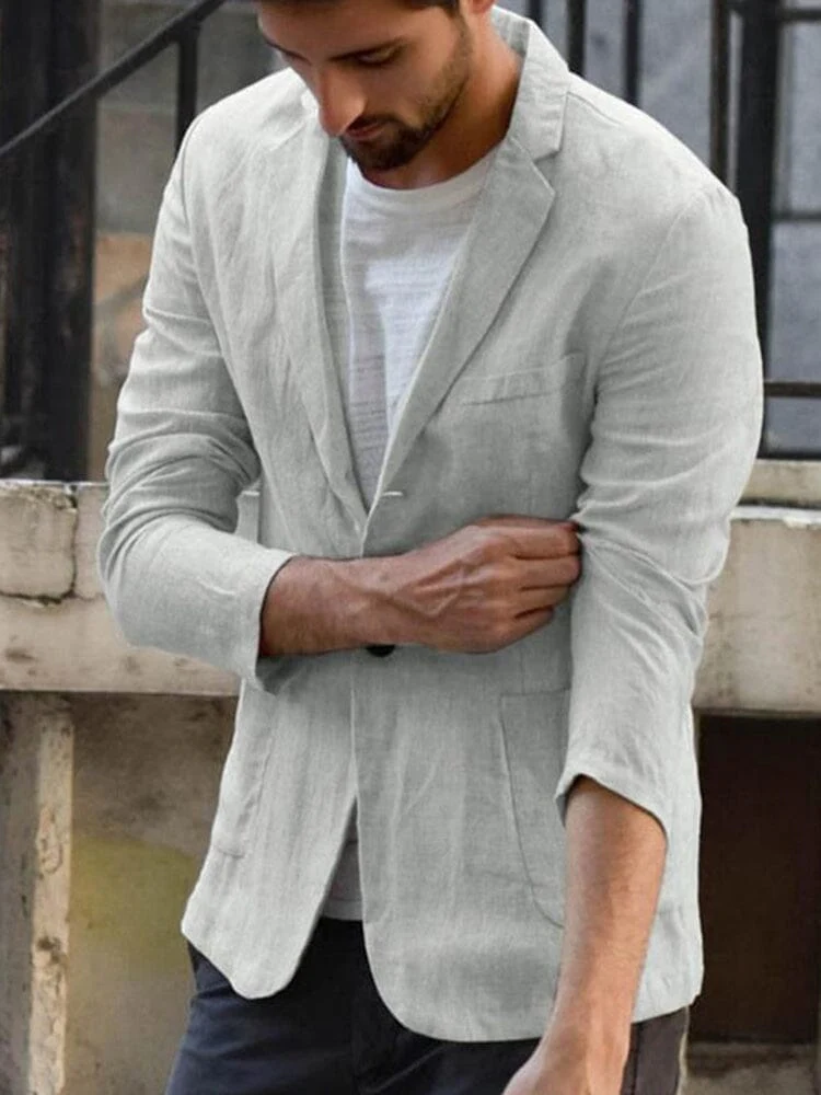 Modernes leinen-blazer für den trendbewussten mann - Image 4