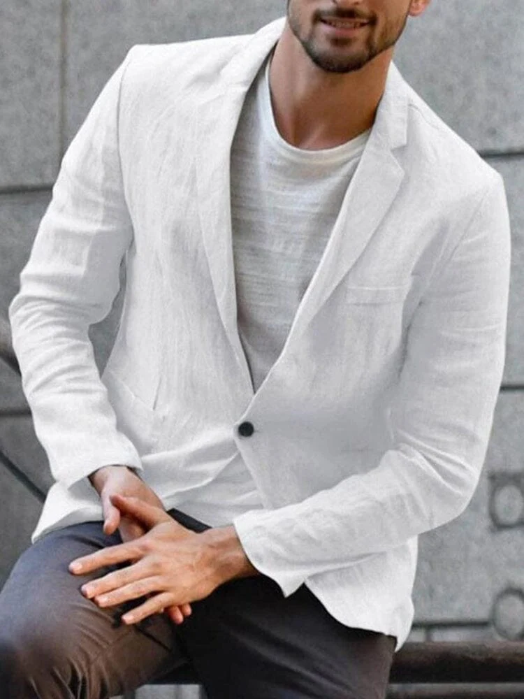 Modernes leinen-blazer für den trendbewussten mann - Image 6