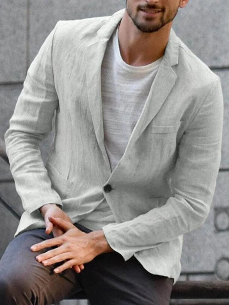 Modernes leinen-blazer für den trendbewussten mann - Image 7