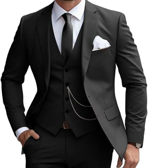 Modisch Moderner Slim Fit Hochzeitsgast Anzug für Herren | Dreiteilig - Image 2