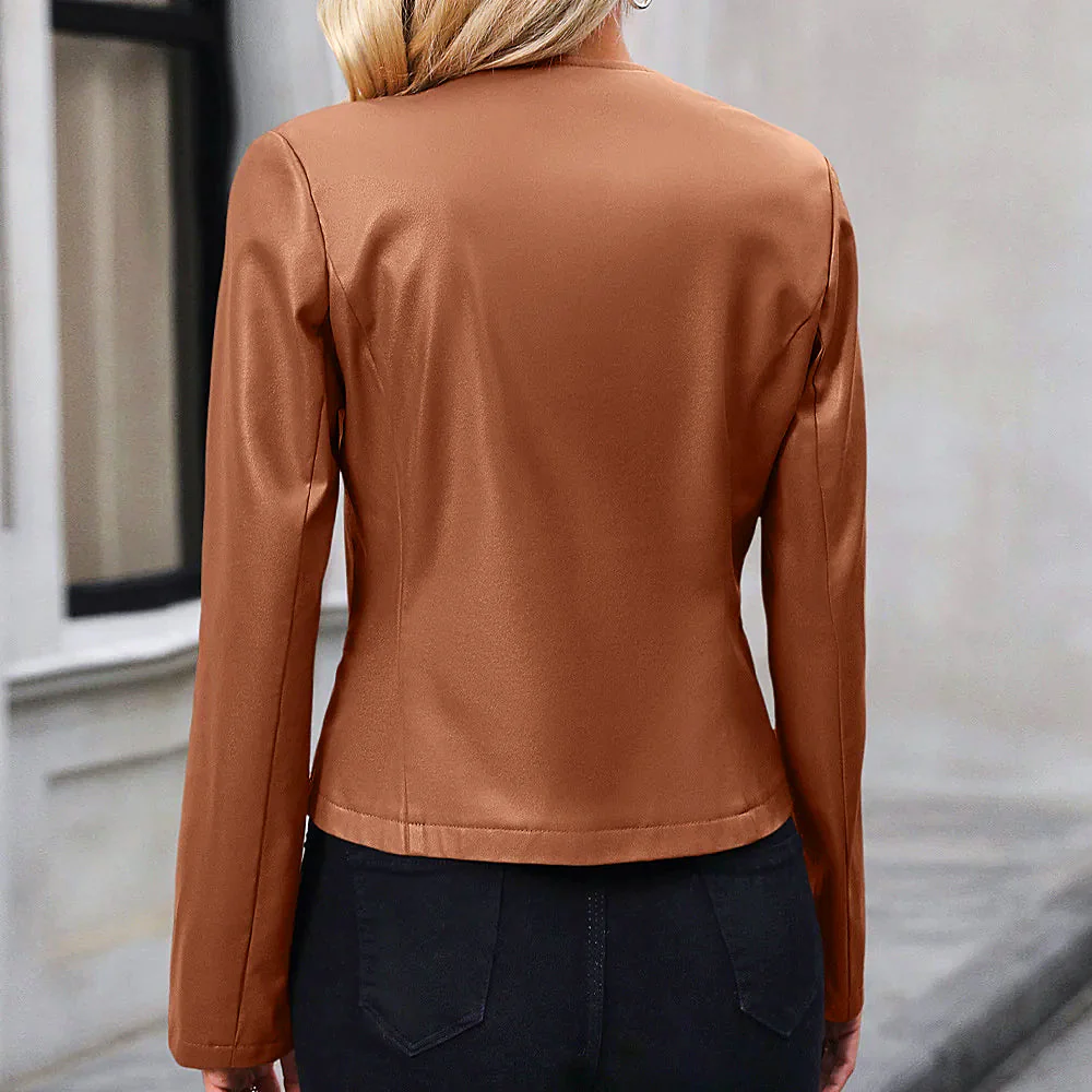 Modische Bikerjacke für Damen | Rundhals - Image 5