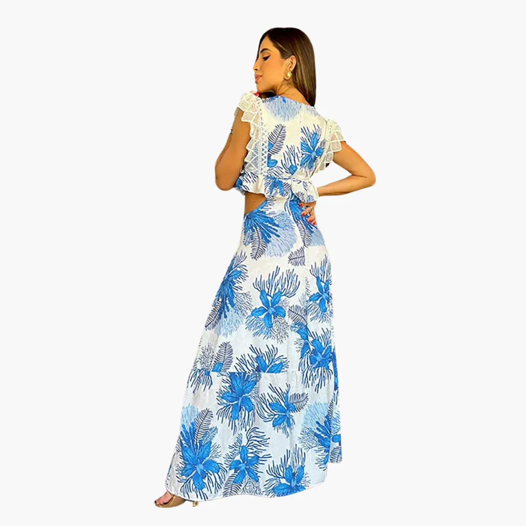 Modisches Spitzen Maxikleid - Damen Abendkleid elegant - Image 2