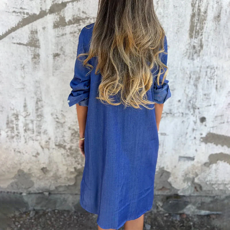 Moniek™ | Bequemes Jeanshemdkleid - Image 4