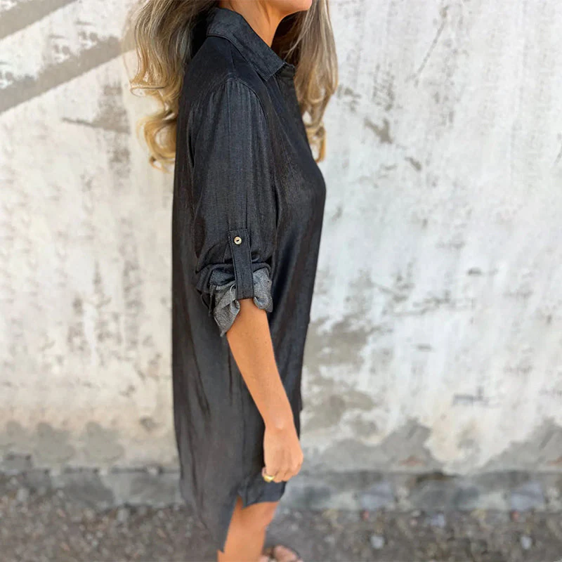 Moniek™ | Bequemes Jeanshemdkleid - Image 5