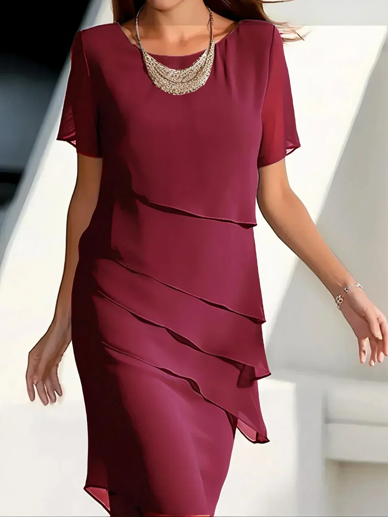 Monika | Midi-Kleid mit Kurzarm - Image 2