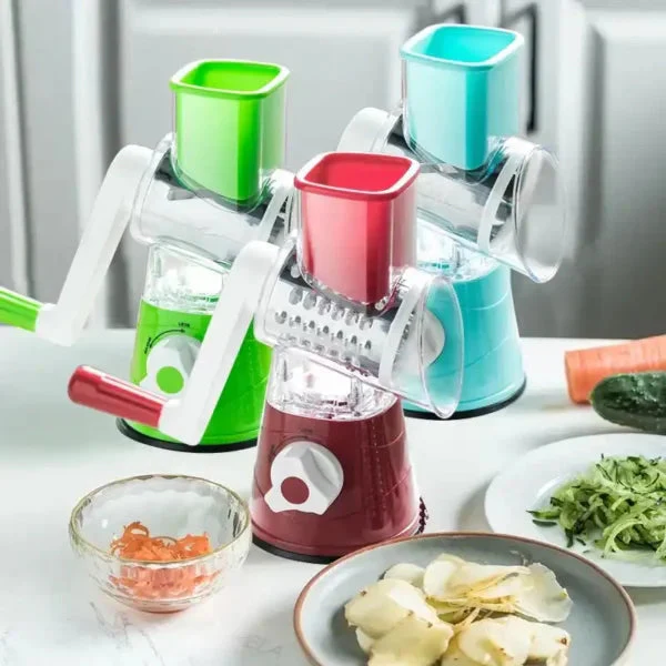 Multifunktionale Mandoline für Gemüse mit robuster Ausführung, Sicherheitsfunktionen und 3 austauschbaren Klingen - Image 2