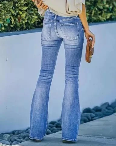 Myrna - Jeans mit hoher Taille und Knopfleiste für Frauen - Image 2