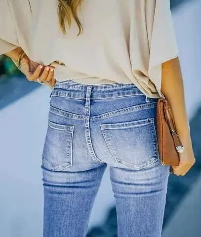 Myrna - Jeans mit hoher Taille und Knopfleiste für Frauen - Image 3