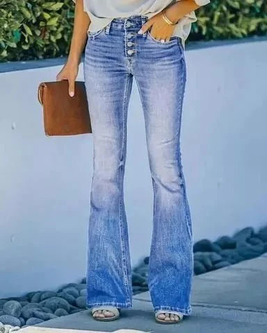 Myrna - Jeans mit hoher Taille und Knopfleiste für Frauen - Image 5