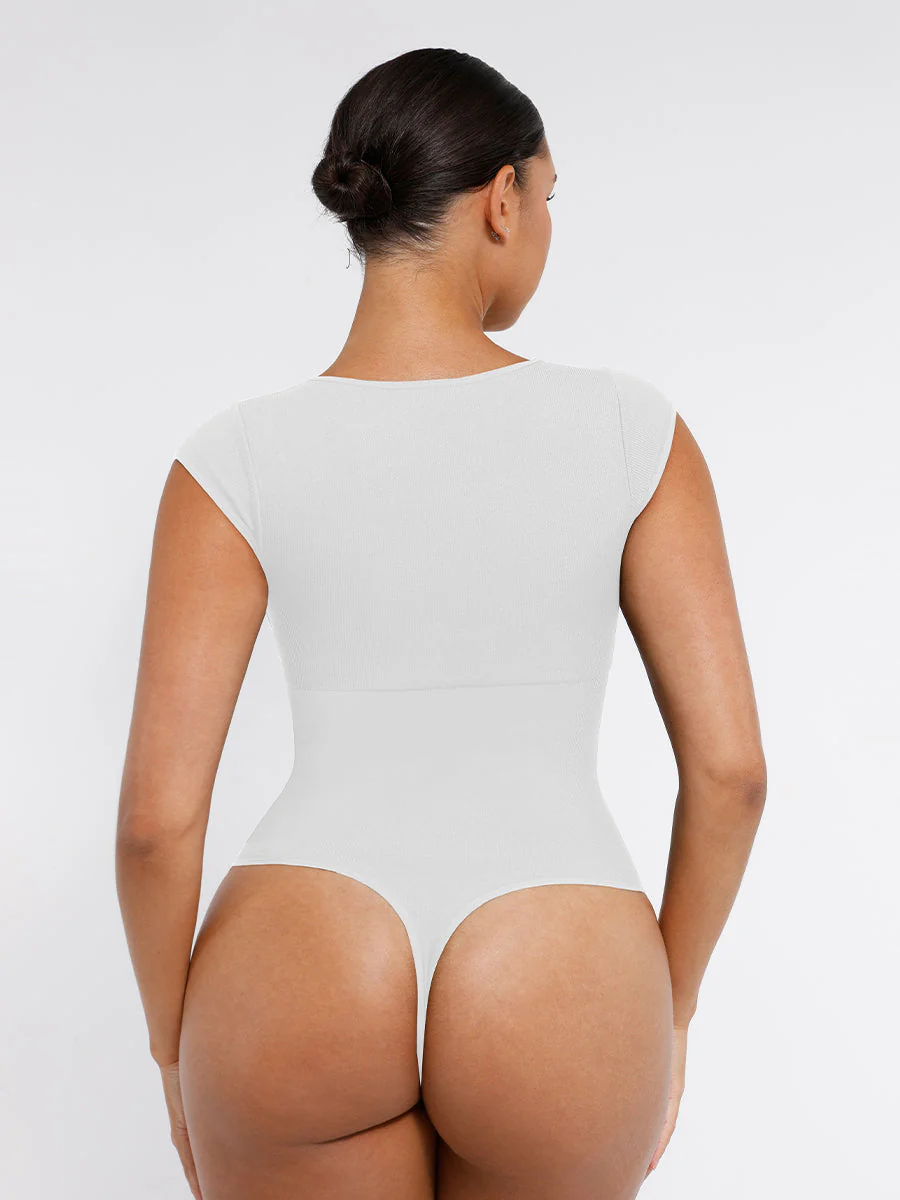 Nahtloser, bauchformender Body mit tiefem V-Ausschnitt - Image 14
