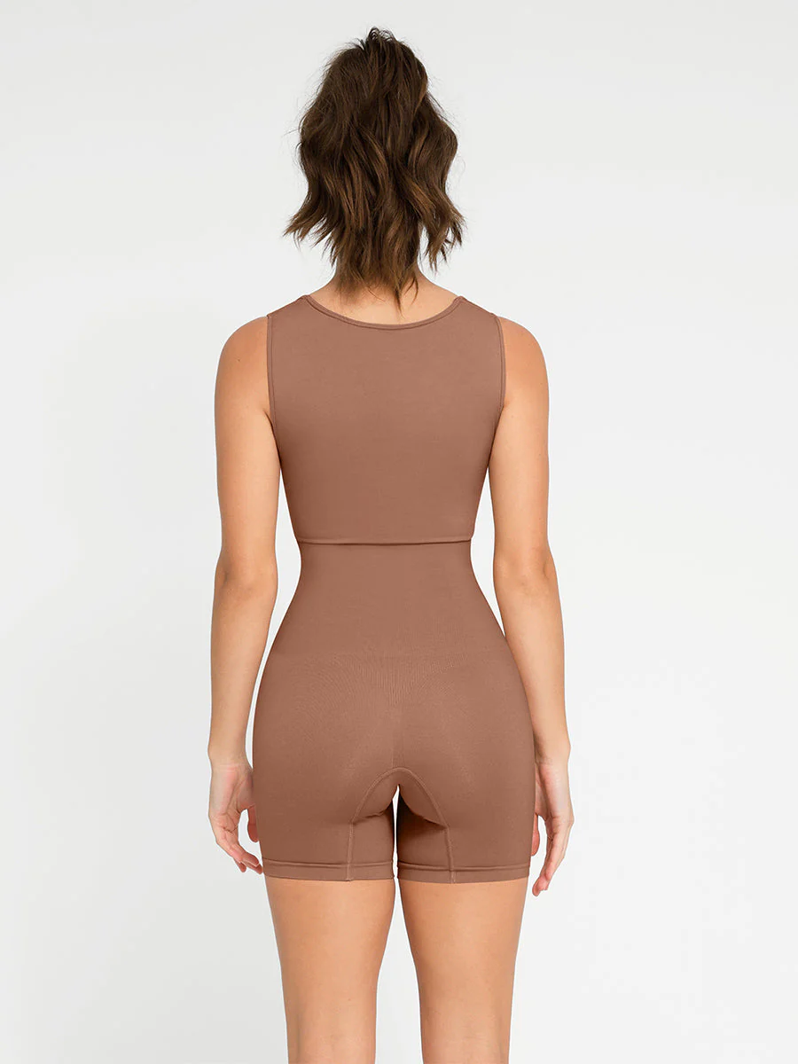Nahtloser Shapewear-Strampler mit quadratischem Ausschnitt - Image 10