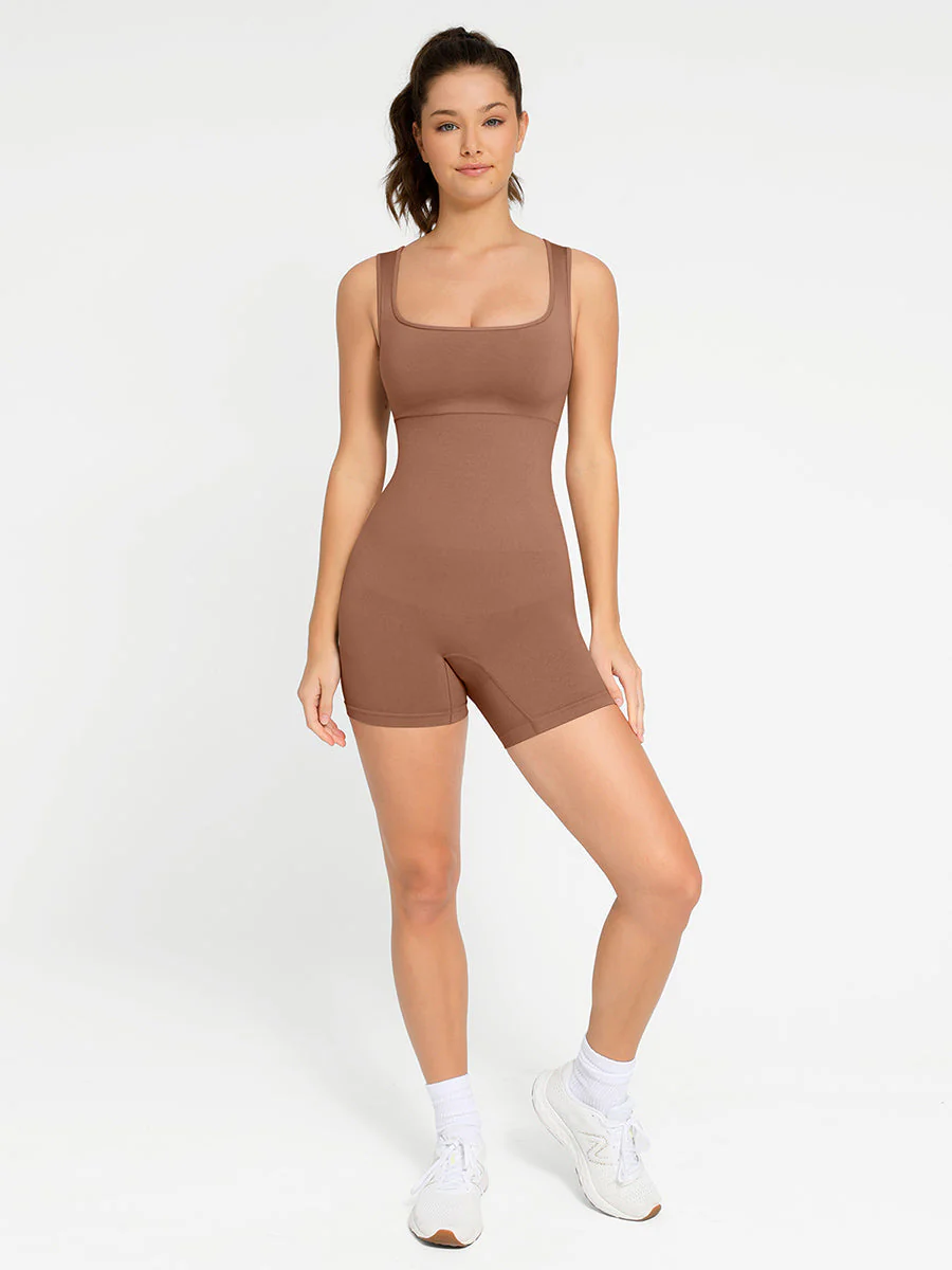 Nahtloser Shapewear-Strampler mit quadratischem Ausschnitt - Image 11