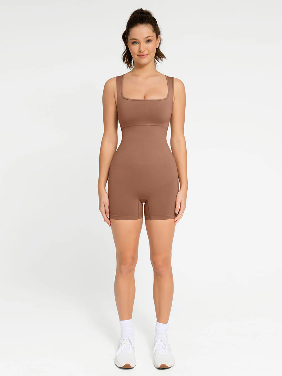 Nahtloser Shapewear-Strampler mit quadratischem Ausschnitt - Image 21