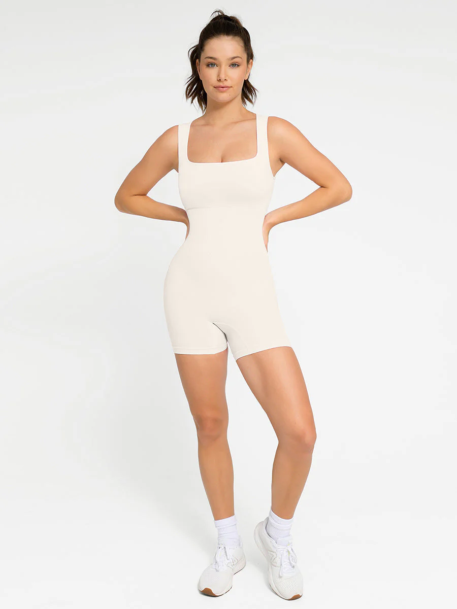 Nahtloser Shapewear-Strampler mit quadratischem Ausschnitt - Image 3