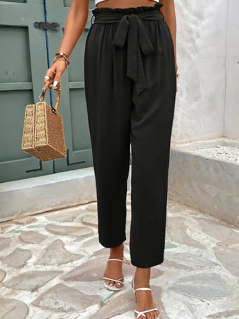 Naomi - Hochtaillierte Hose mit Schleifendetail für Frauen