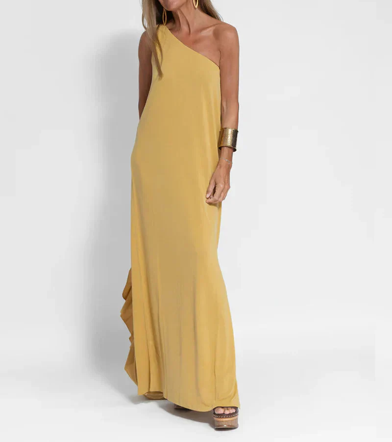 Natalie - Schickes One-Shoulder Maxikleid für Frauen