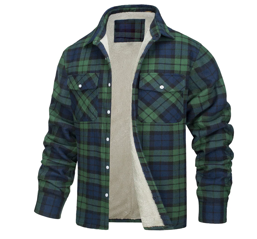 Nate™ | Herren Karierte Sherpa-Futterjacke - Image 4