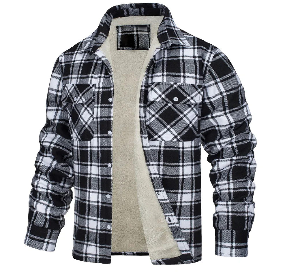 Nate™ | Herren Karierte Sherpa-Futterjacke - Image 6