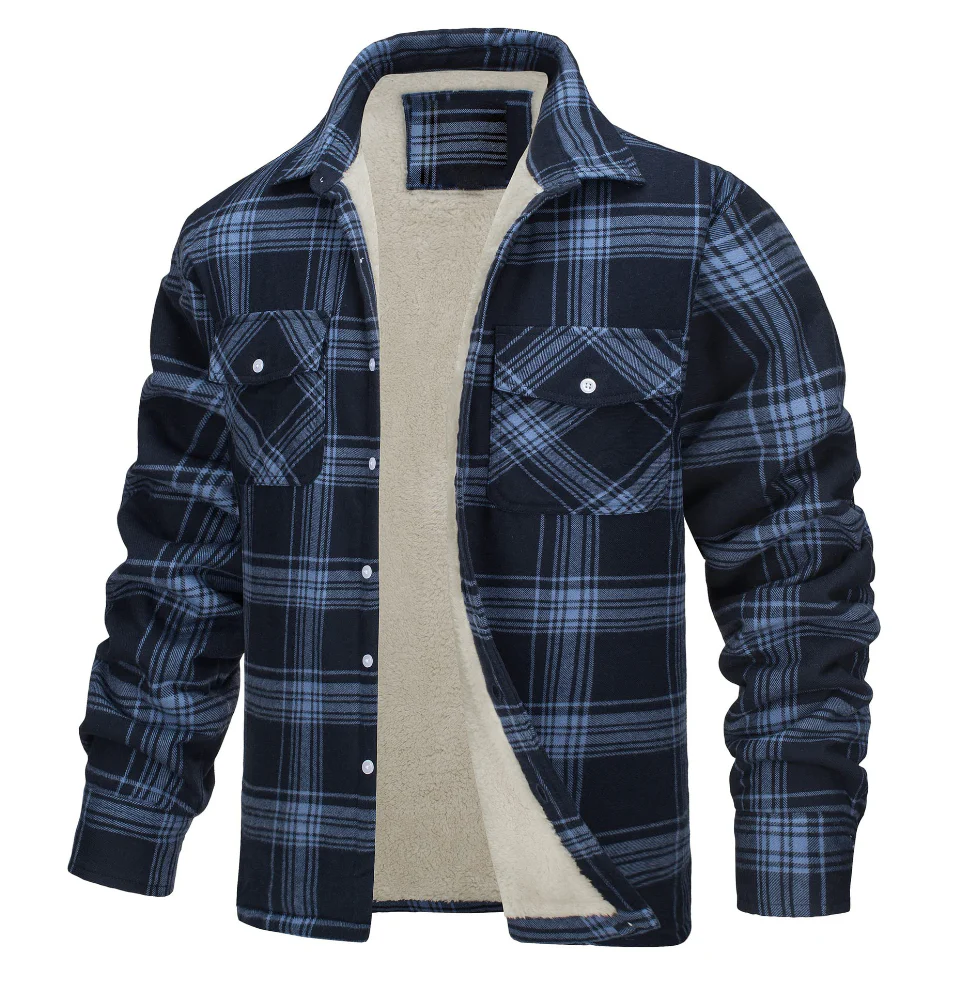 Nate™ | Herren Karierte Sherpa-Futterjacke - Image 8