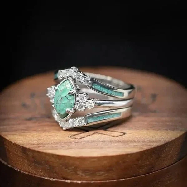 Natürlicher Türkis-Diamant-Ring - Image 2