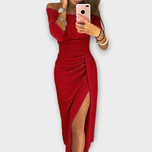 NELLI - ELEGANTES KLEID MIT SCHULTERFREIEM DESIGN - Image 7