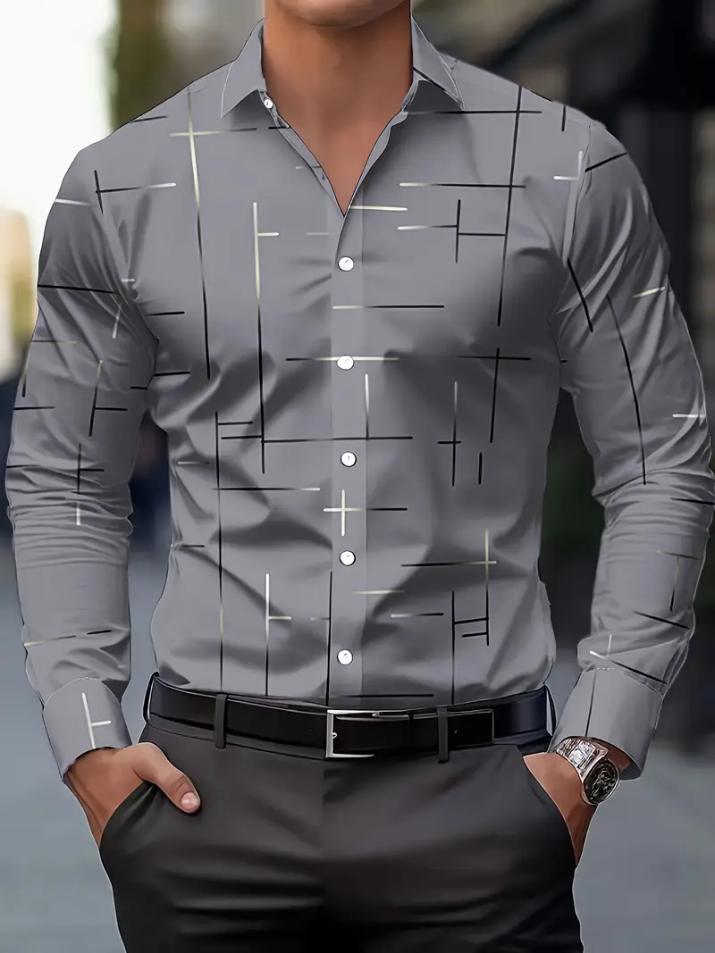 Nerio - Langarmhemd Mit Geometrischem Drucken - Image 30