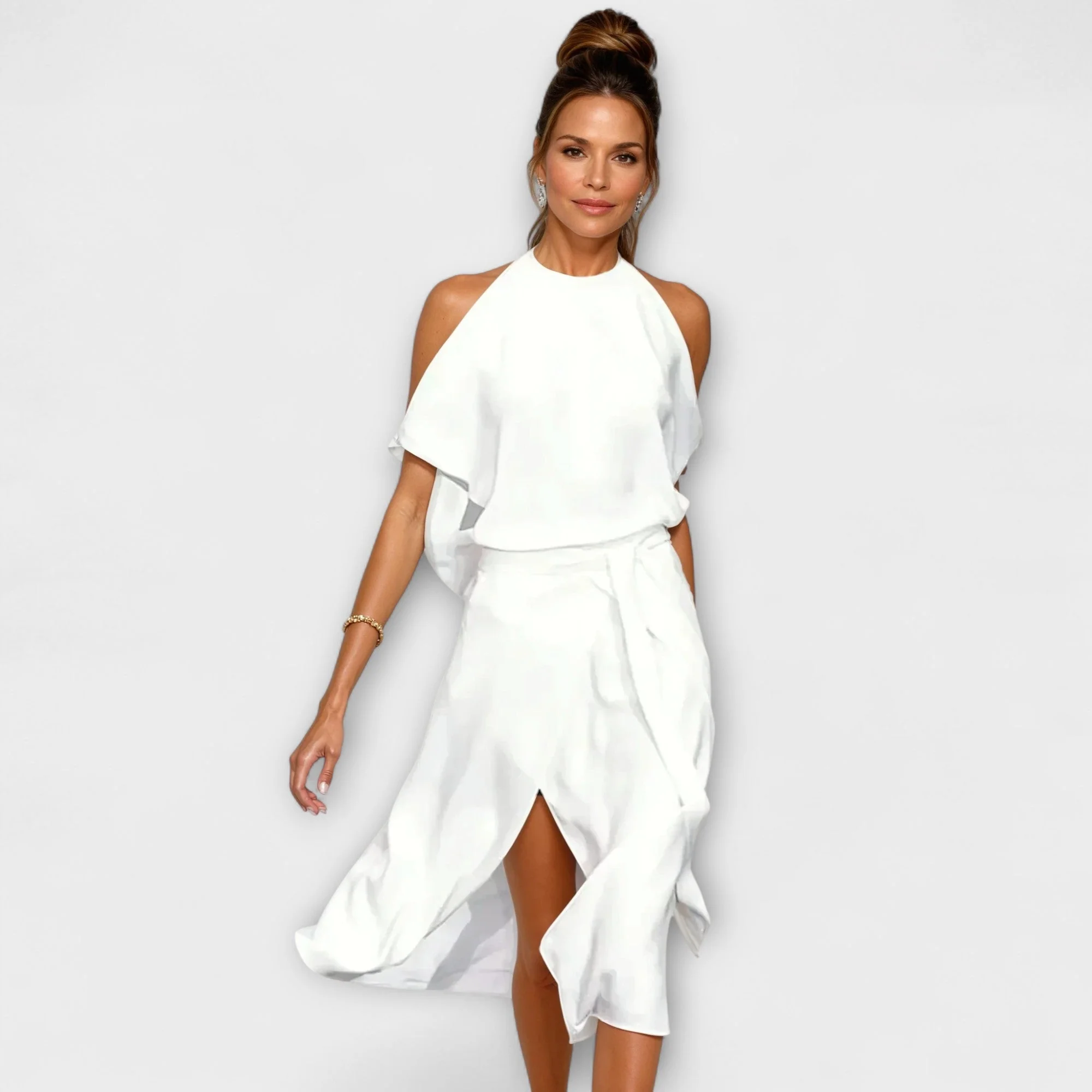 Nivelle – Asymmetrisches Kleid mit fließender Silhouette - Image 3