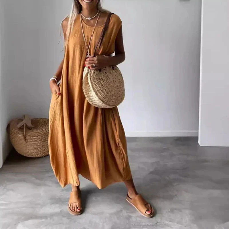 Noemi | Lässiges ärmelloses Kleid mit Taschen - Image 2