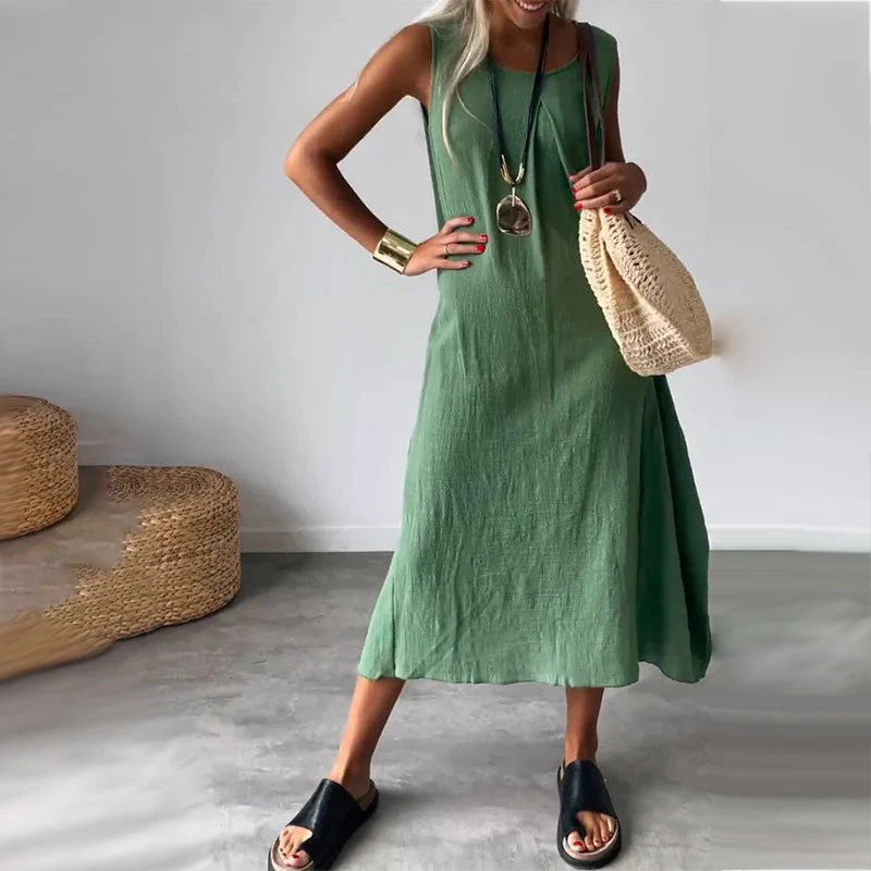 Noemi | Lässiges ärmelloses Kleid mit Taschen - Image 5