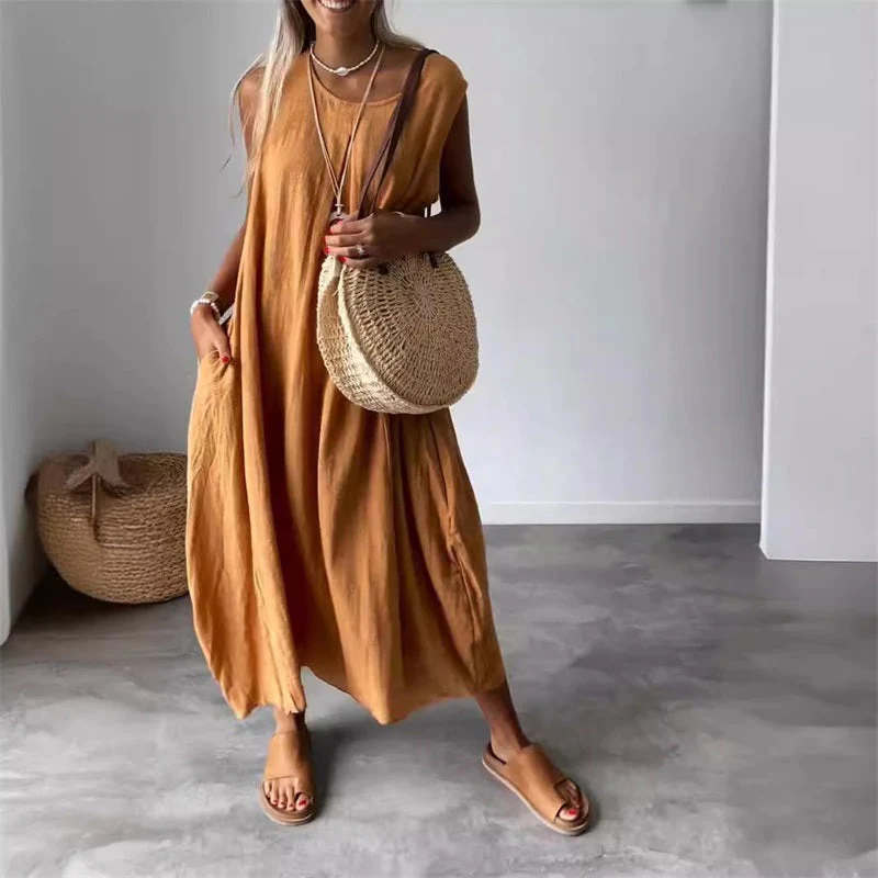 Noemi | Lässiges ärmelloses Kleid mit Taschen - Image 7