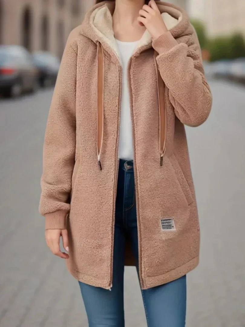 NORBERTA - SHERPA-JACKE MIT KAPUZE - Image 2