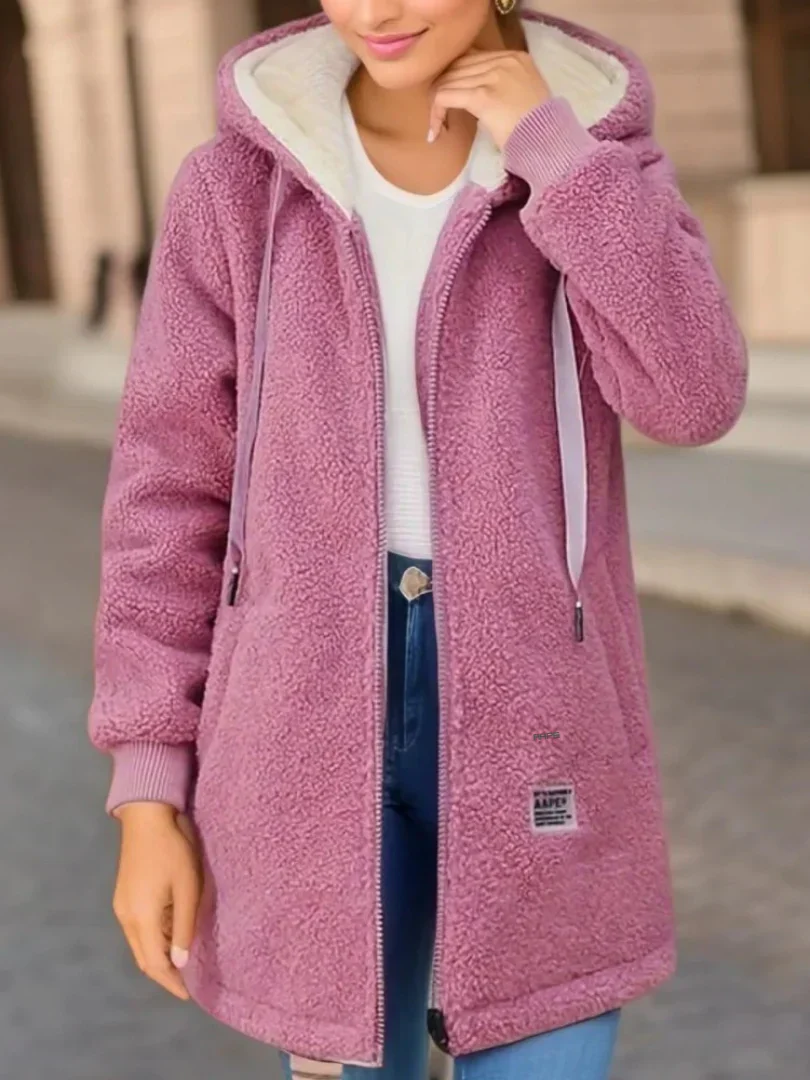NORBERTA - SHERPA-JACKE MIT KAPUZE - Image 3