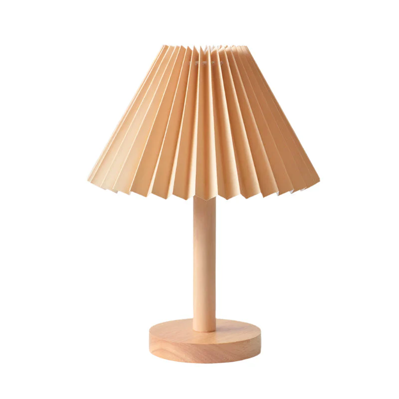NordicEase plisségesteckte Tischlampe – Skandinavisches Design mit natürlicher Note - Image 9