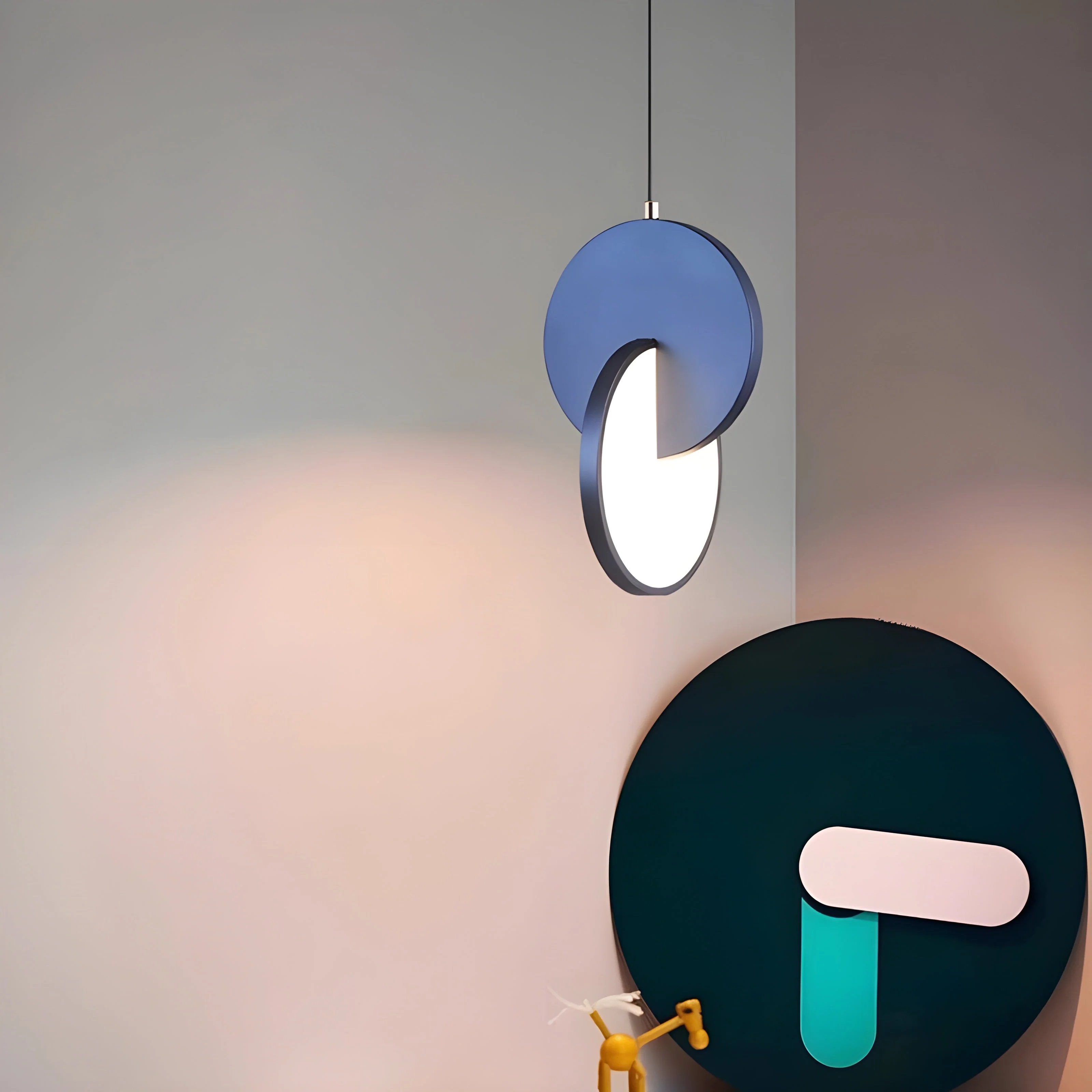 NordicGlow – Moderne skandinavische LED-Pendellampe mit rundem Rahmen und warmem Glühen - Image 2