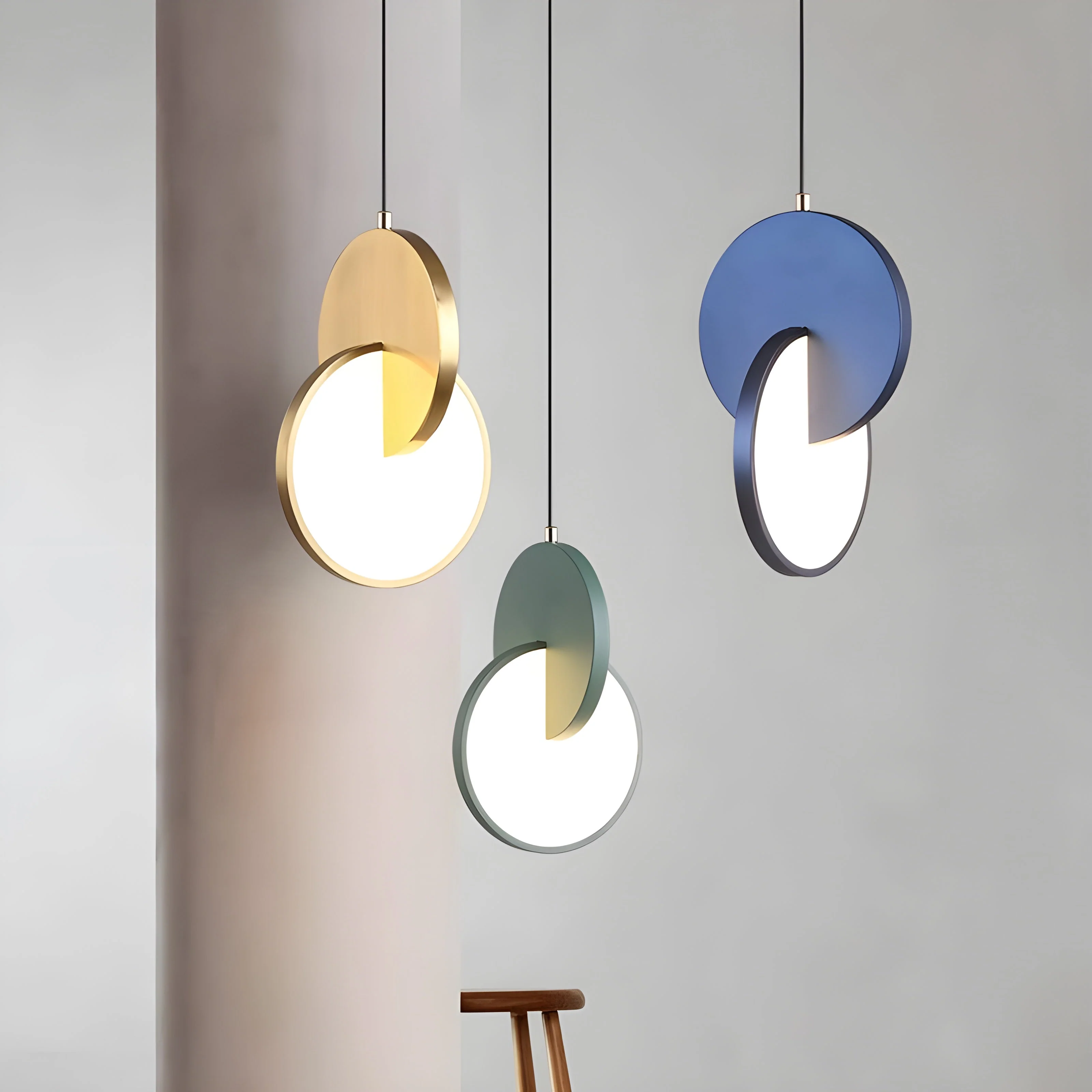 NordicGlow – Moderne skandinavische LED-Pendellampe mit rundem Rahmen und warmem Glühen - Image 3