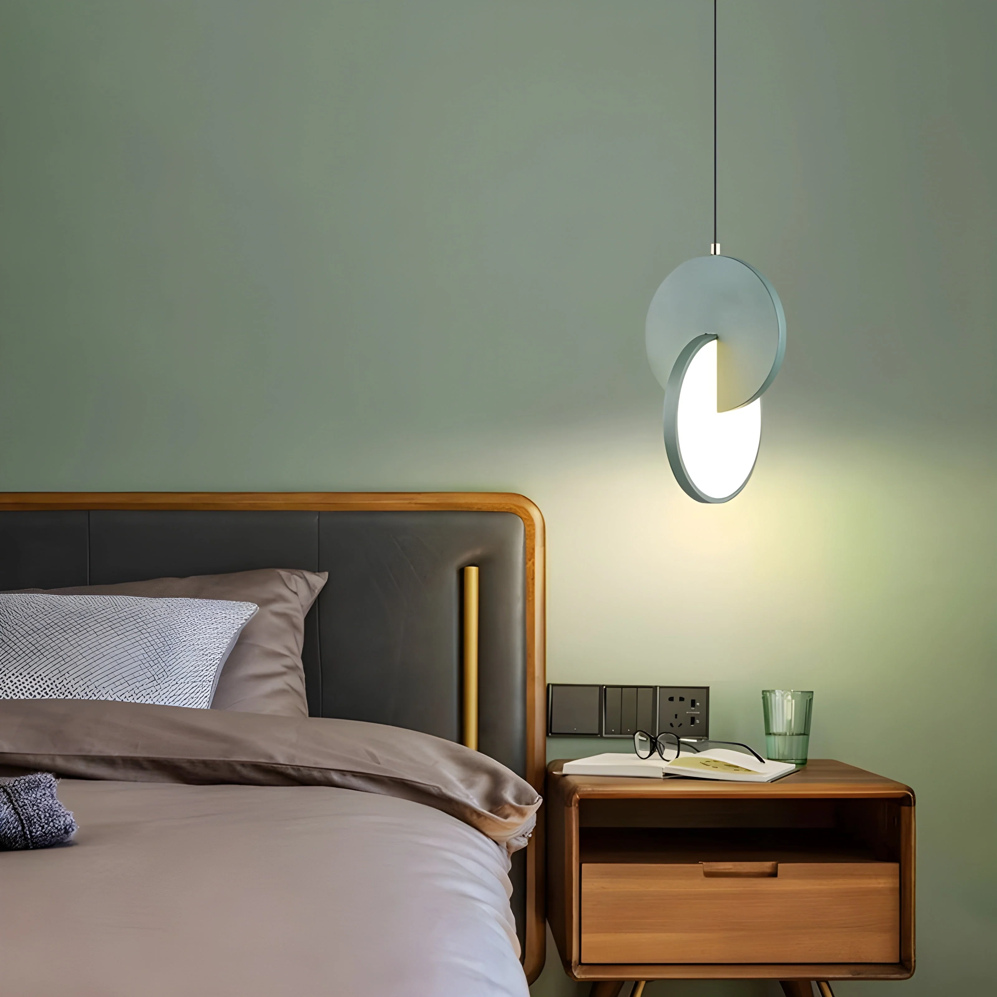 NordicGlow – Moderne skandinavische LED-Pendellampe mit rundem Rahmen und warmem Glühen - Image 5