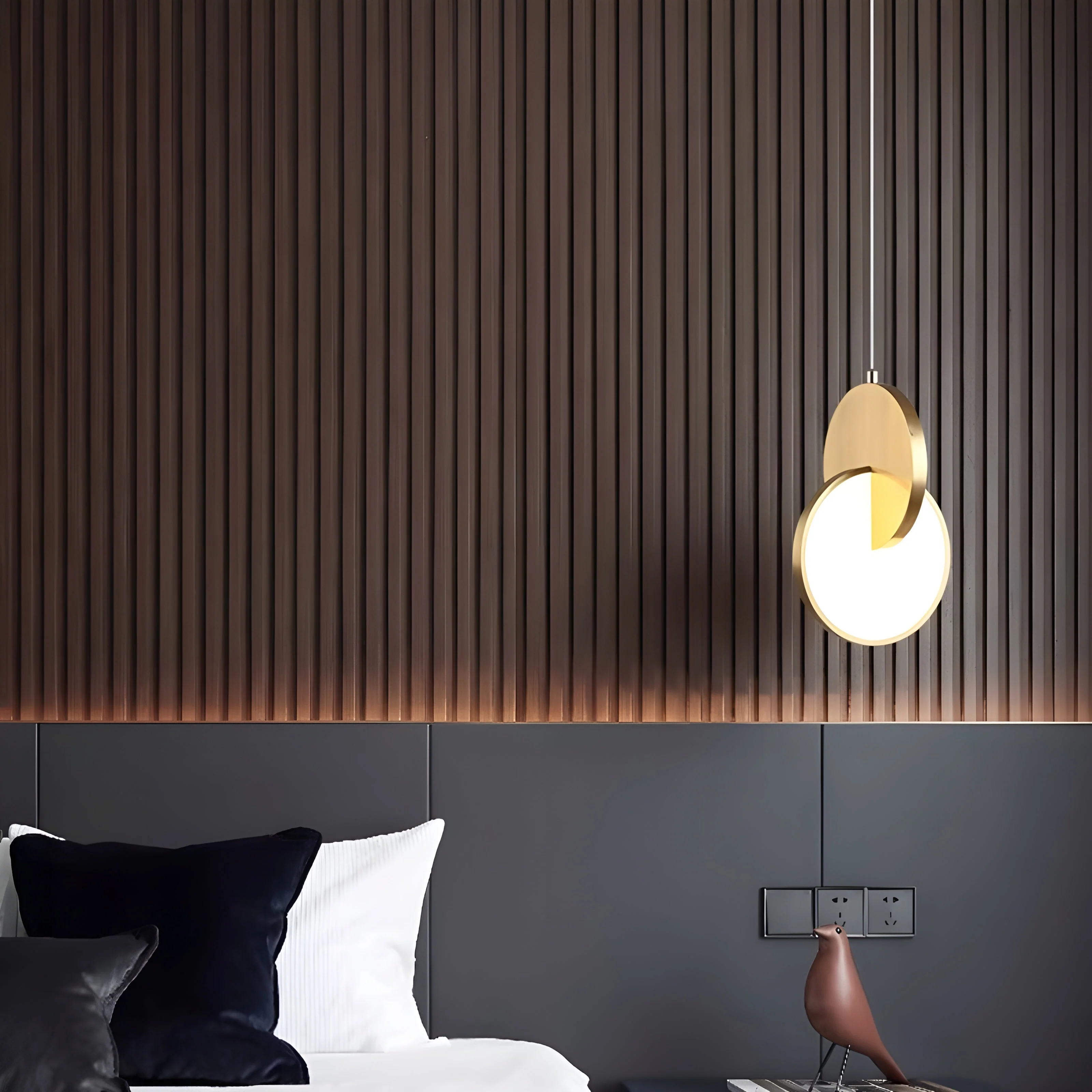 NordicGlow – Moderne skandinavische LED-Pendellampe mit rundem Rahmen und warmem Glühen - Image 6