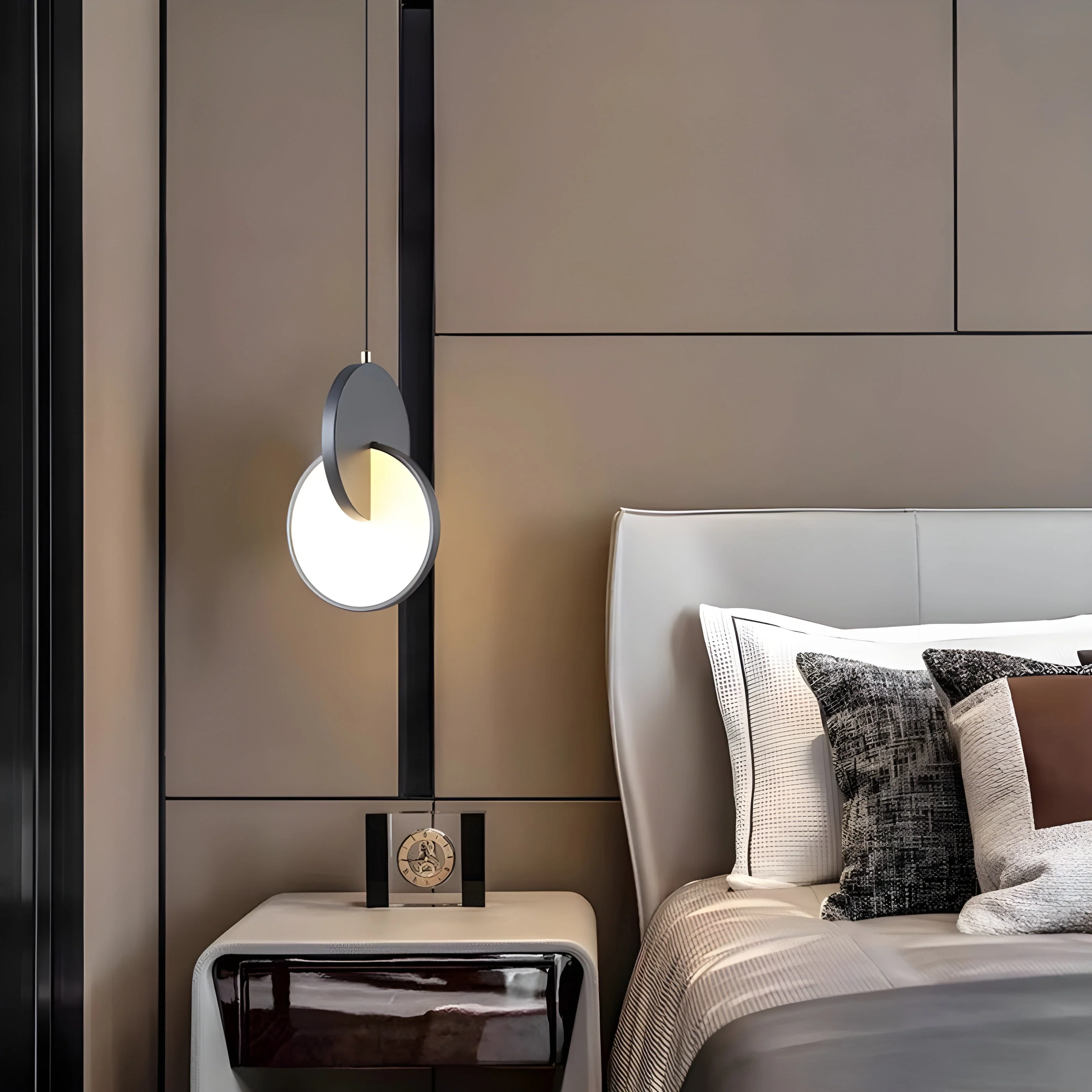 NordicGlow – Moderne skandinavische LED-Pendellampe mit rundem Rahmen und warmem Glühen - Image 7