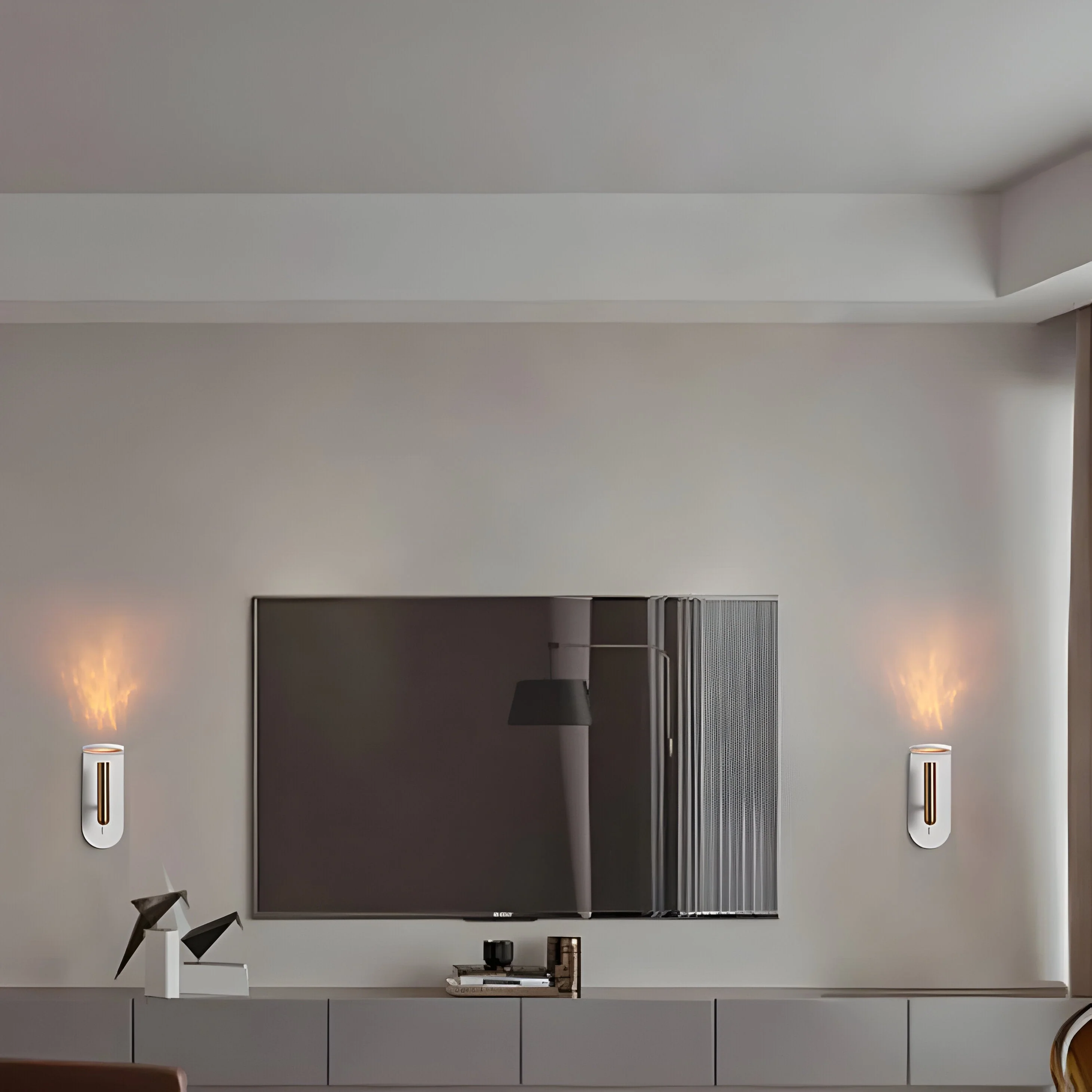 NordiFlame – Einstellbare nordische LED-Wandleuchte mit Flammeneffekt - Image 8