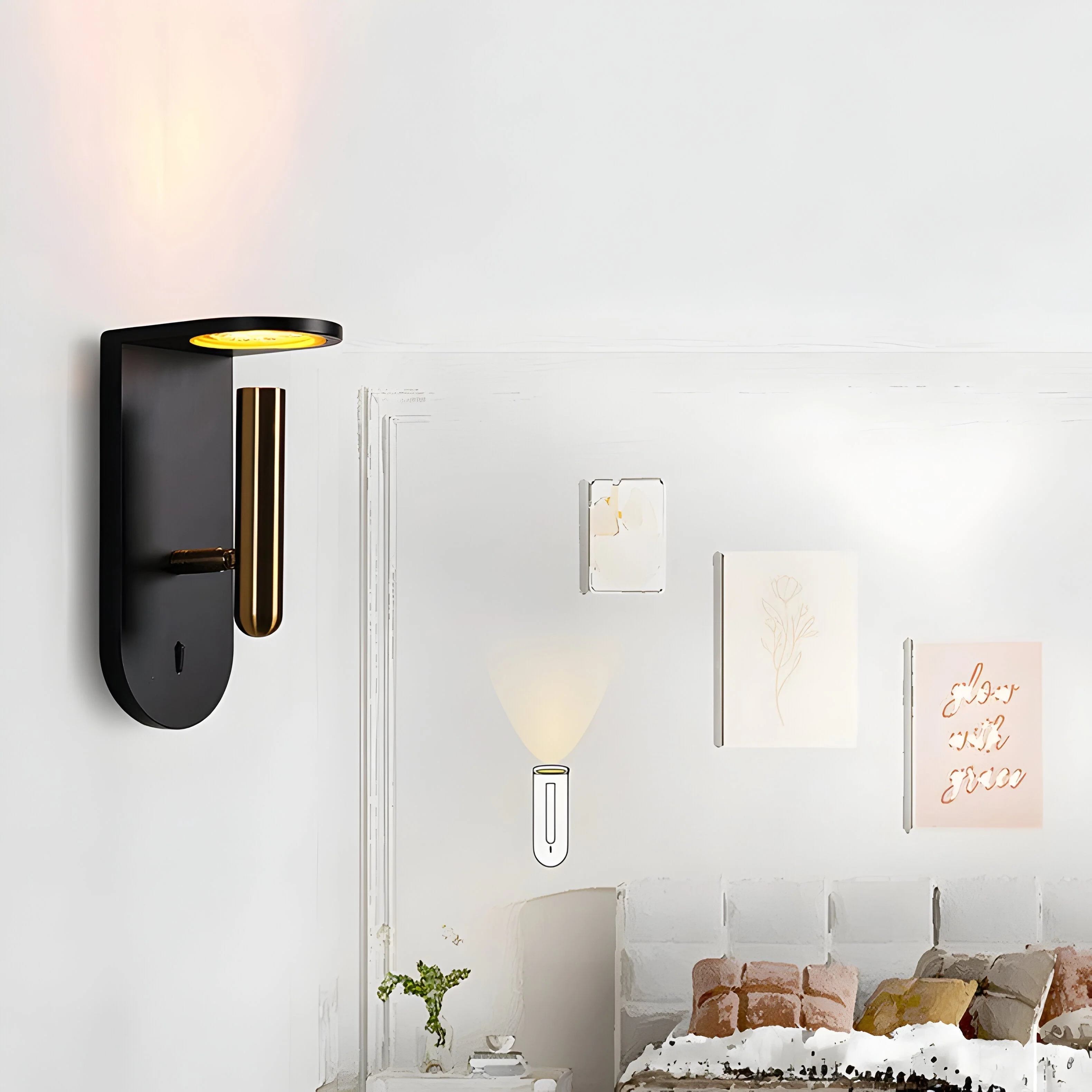 NordiFlame – Einstellbare nordische LED-Wandleuchte mit Flammeneffekt - Image 9