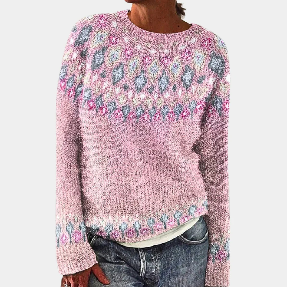 Norweger Grobstrickpullover Damen | Rollkragen Mit Muster - Image 4
