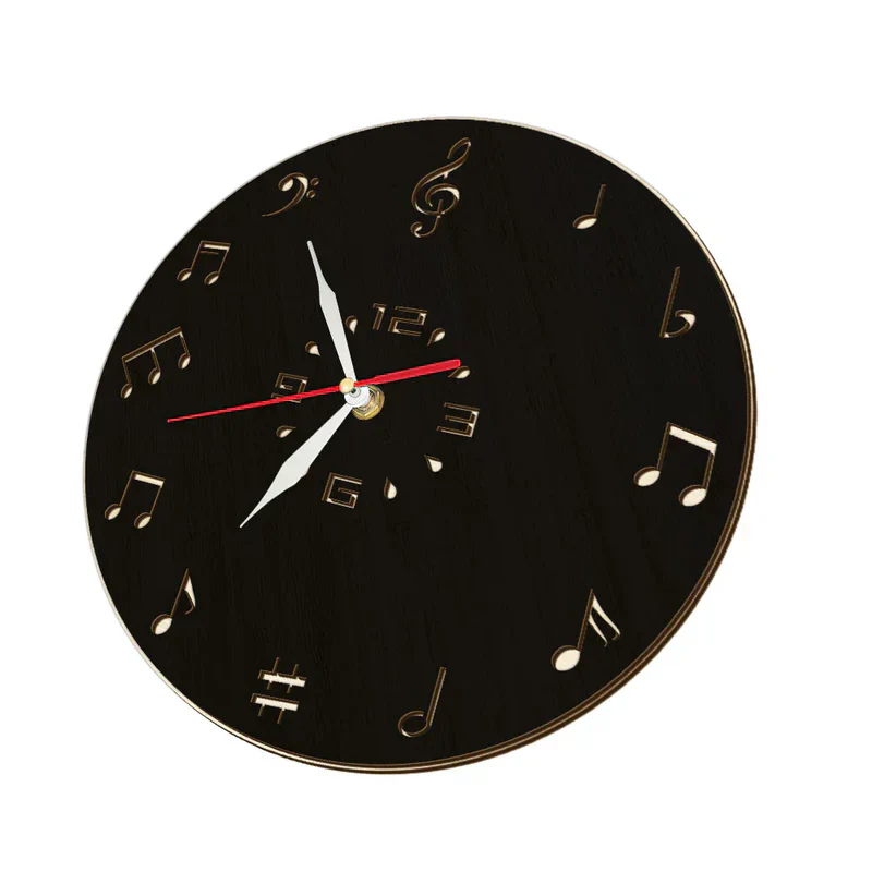 NoteRhythm Künstlerische Wanduhr – Design mit musikalischen Noten für moderne Interieurs - Image 2