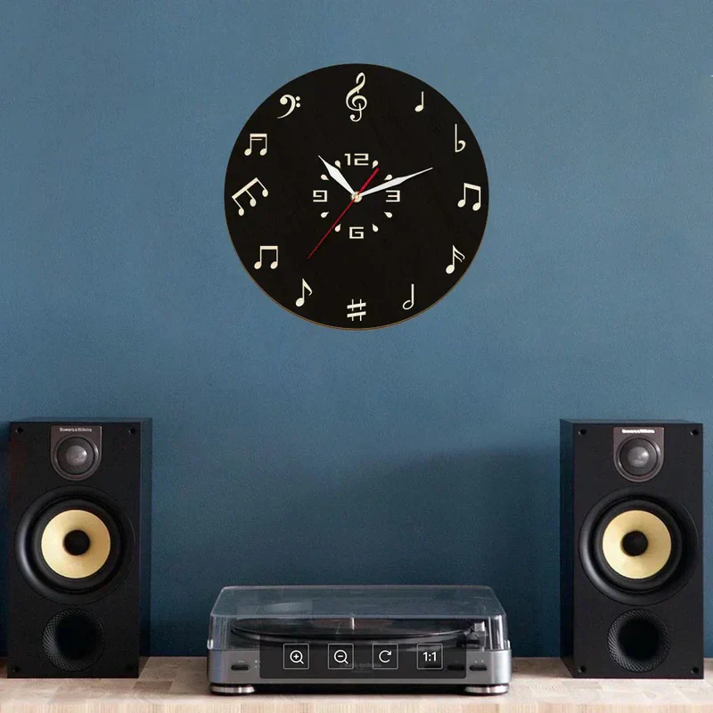 NoteRhythm Künstlerische Wanduhr – Design mit musikalischen Noten für moderne Interieurs - Image 5