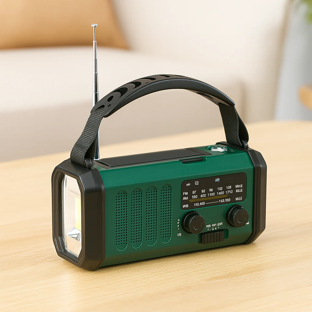 Notfallradio mit Solarpanel und Handkurbel – 10.000-mAh-Powerbank, AM/FM-Wetterradio, Taschenlampe, SOS- und Handy-Ladegerät - Image 2