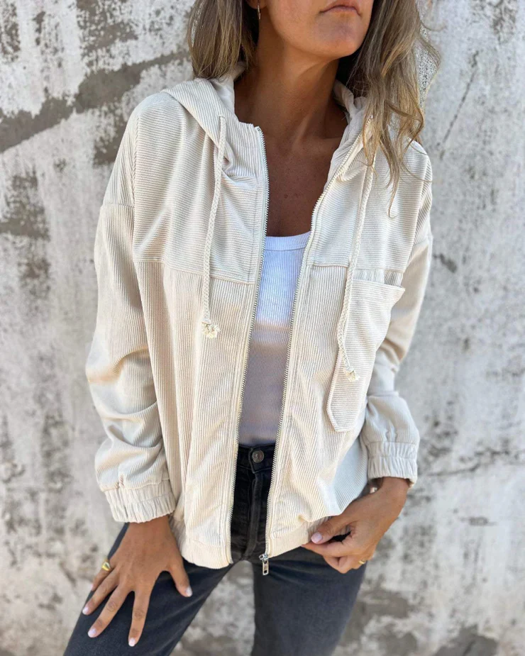 NOYA | Cord-Kapuzenjacke mit Reißverschluss - Image 5