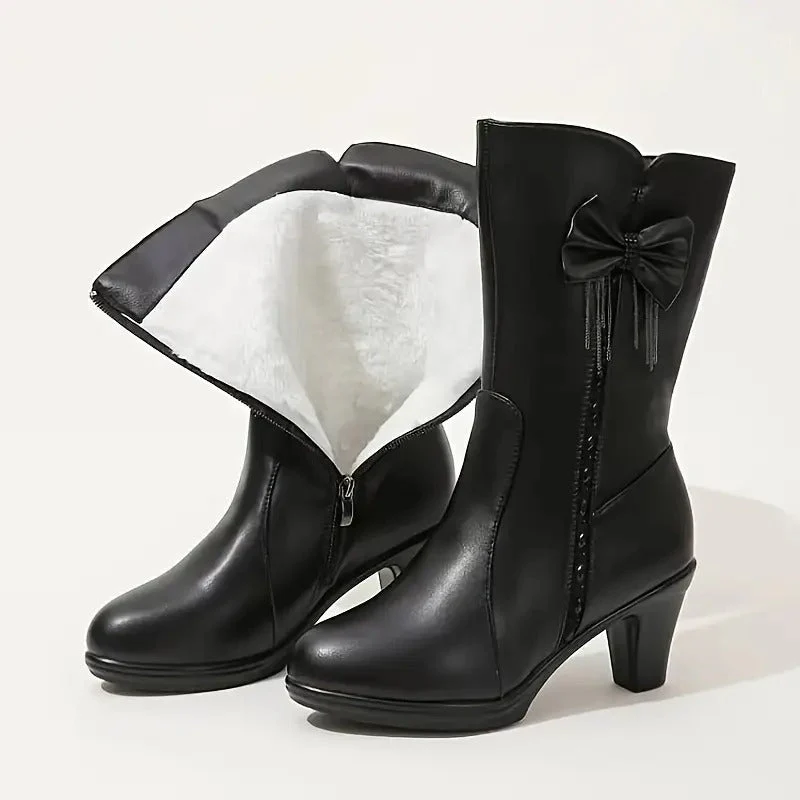 Nuccia - Vintage Lederstiefel Mit Schleife - Image 4