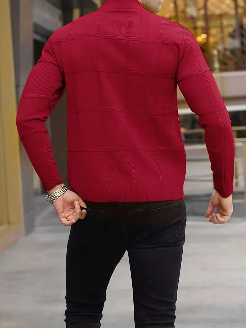 Nunzio - Komfortabel Gestrickt Rollkragen Pullover - Image 4