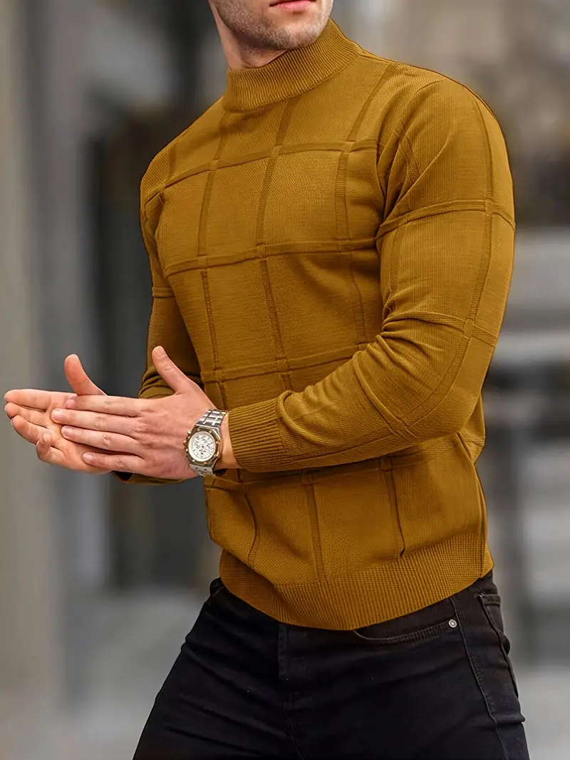 Nunzio - Komfortabel Gestrickt Rollkragen Pullover - Image 8